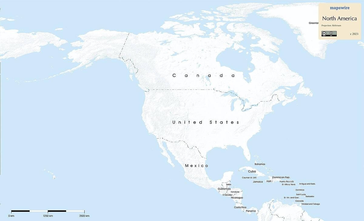 Free Maps Of North America Mapswire