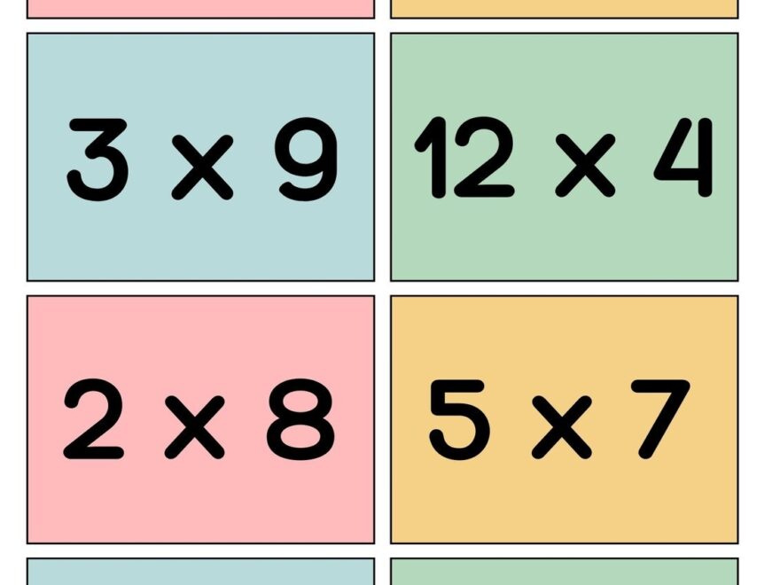 Free Math Flashcard Templates To Edit And Print Canva
