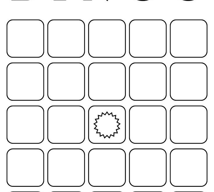 Free Printable Blank Bingo Cards Template PDF 3x3 4x4 5x5 2 Per Page 4 Per Page Printables Hub
