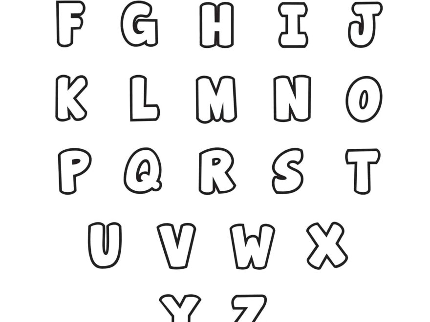 Free Printable Bubble Letter Alphabet Stencils