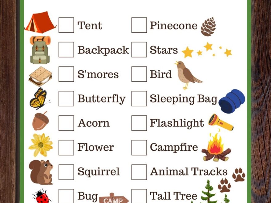Free Printable Camping Scavenger Hunt