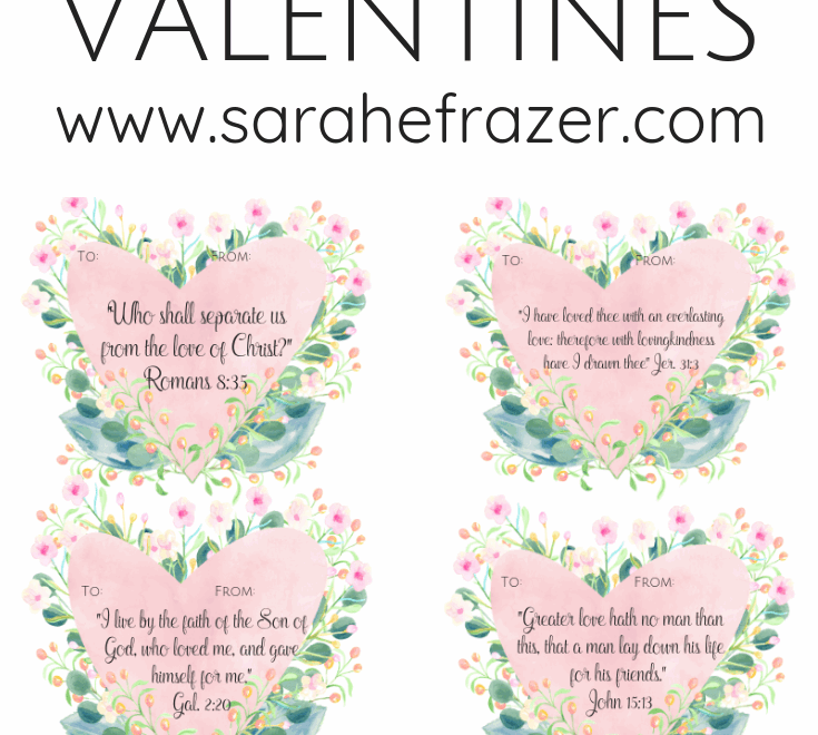 Free Printable Christian Valentines Sarah E Frazer