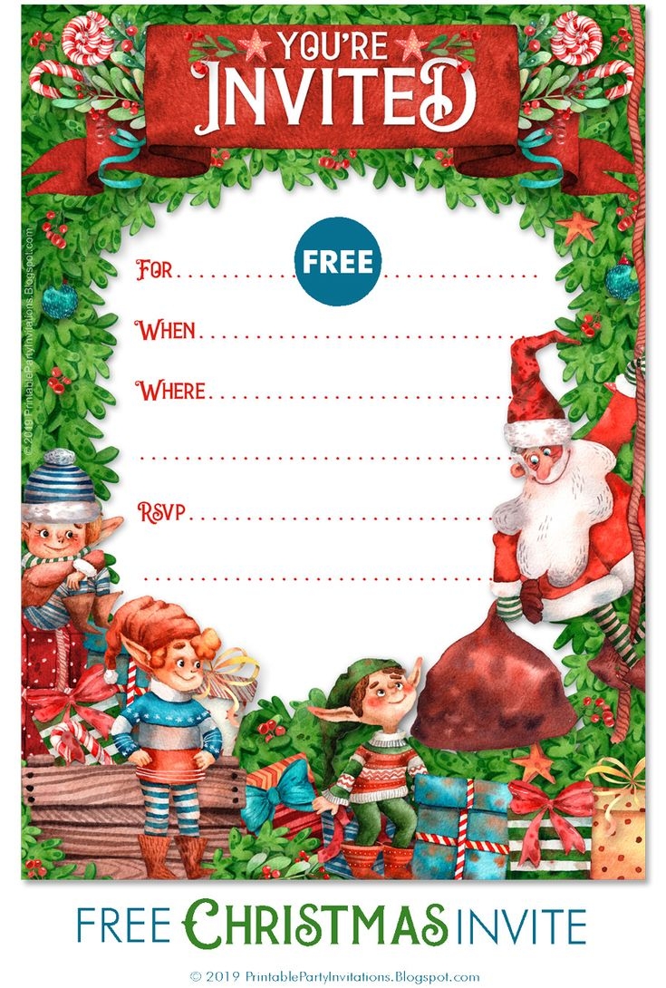Christmas Party Invitations Free Printable