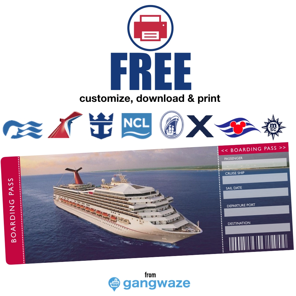 Free Printable Cruise Ticket Template