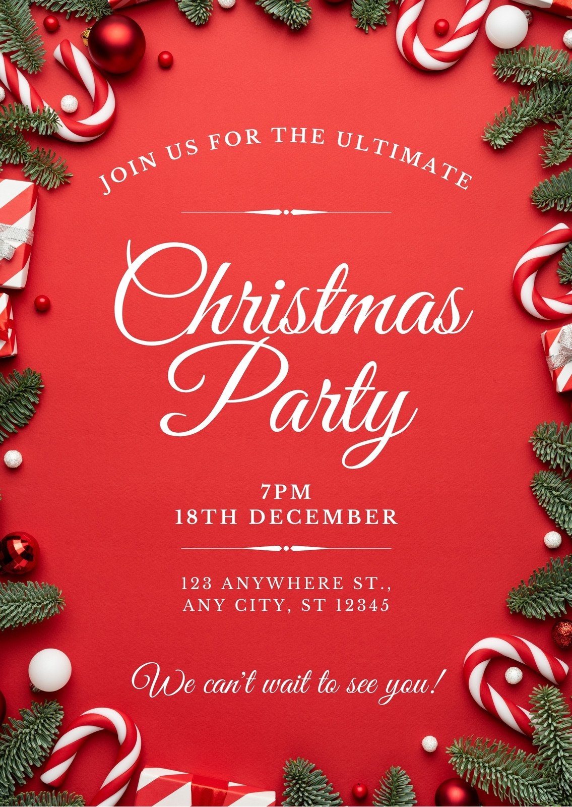 Free Printable Customizable Christmas Invitation Templates Canva Worksheets Library