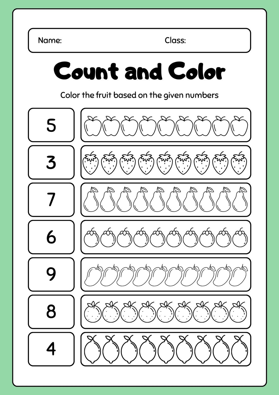 Free Printable Worksheets For Kids