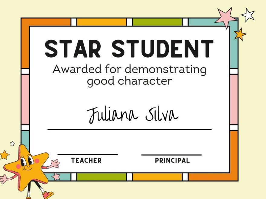 Free Printable Customizable Student Certificate Templates Canva