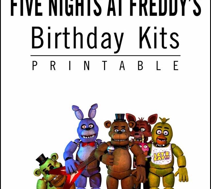 FREE PRINTABLE Five Night At Freddy s Party Kits Template