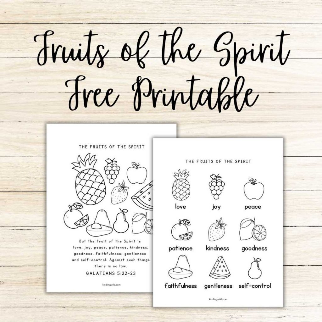 Printable Fruits Of The Spirit
