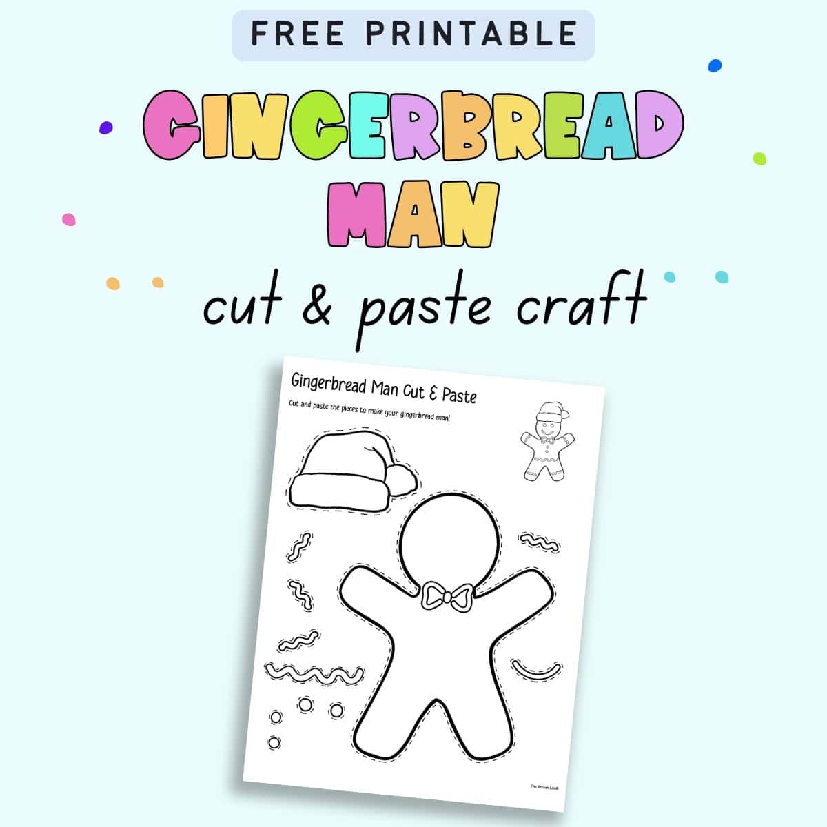 Printable Gingerbread Craft For Kids