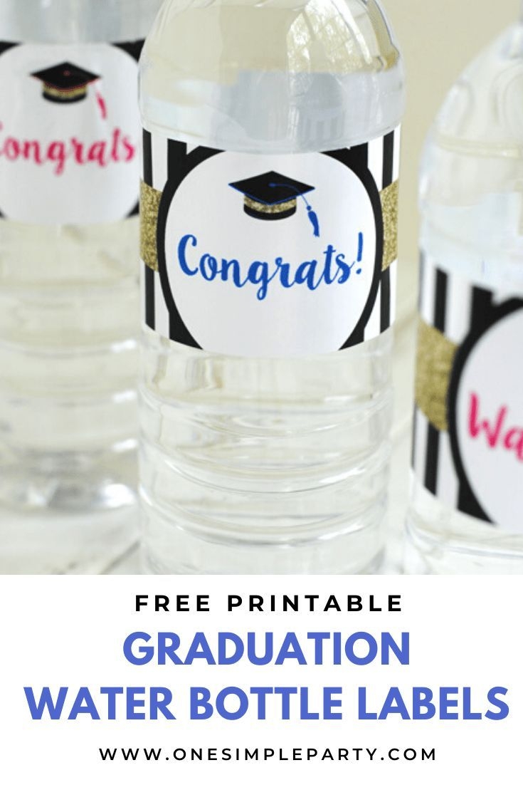 Free Printable Graduation Water Bottle Labels