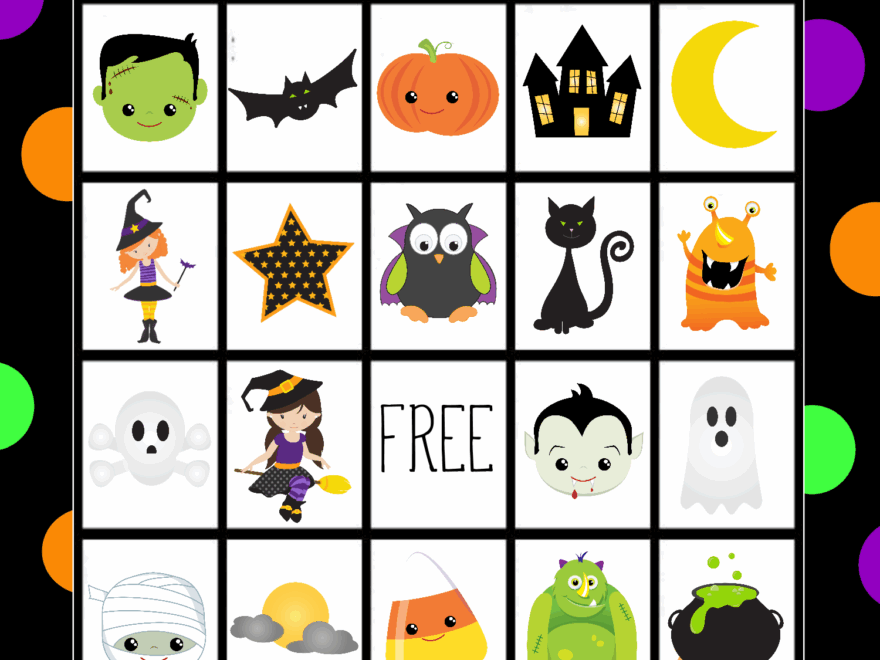 Free Printable Halloween Bingo Game Crazy Little Projects