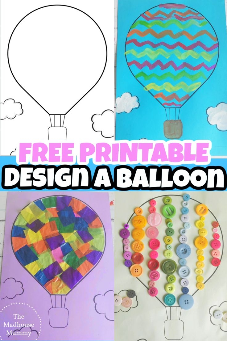 Hot Air Balloon Template Printable