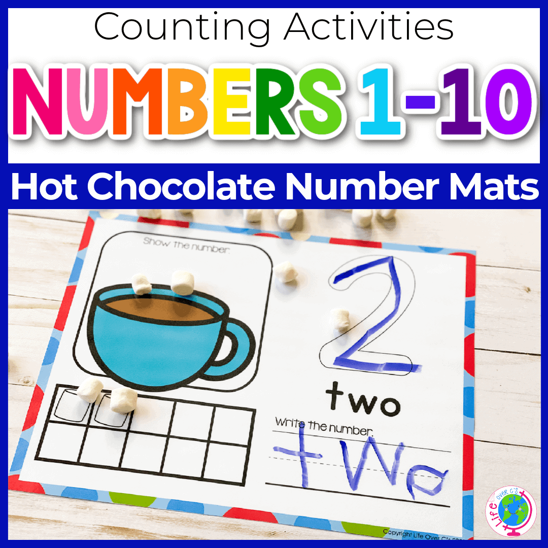 Free Printable Hot Chocolate Counting Mats For 1 10