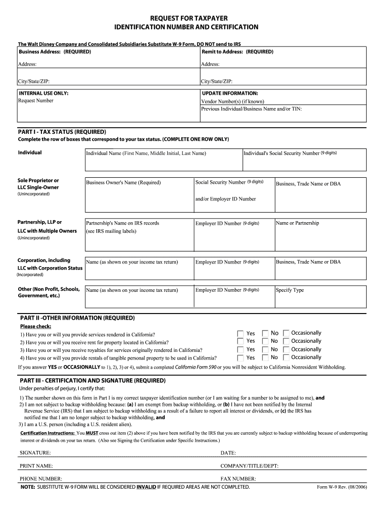 W 9 Printable Form 2025