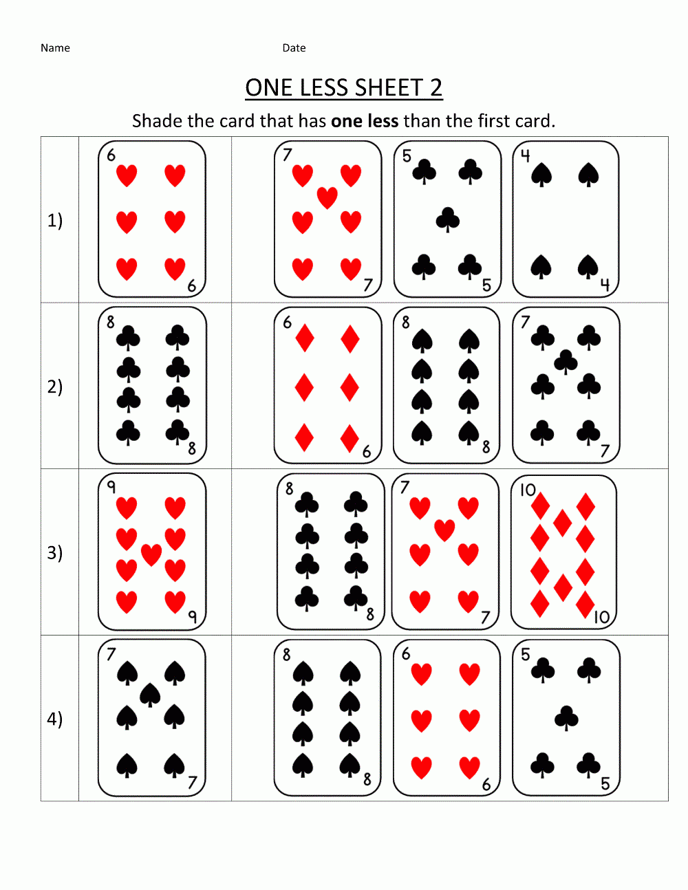 Free Printable Maths Games