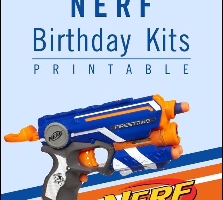 FREE PRINTABLE NERF Birthday Party Kits Template