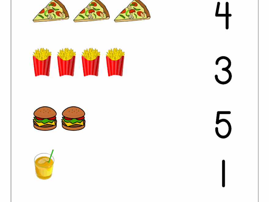 Free Printable Number Matching Worksheets For Kindergarten And Preschool Count And Match 1 10 MegaWorkbook