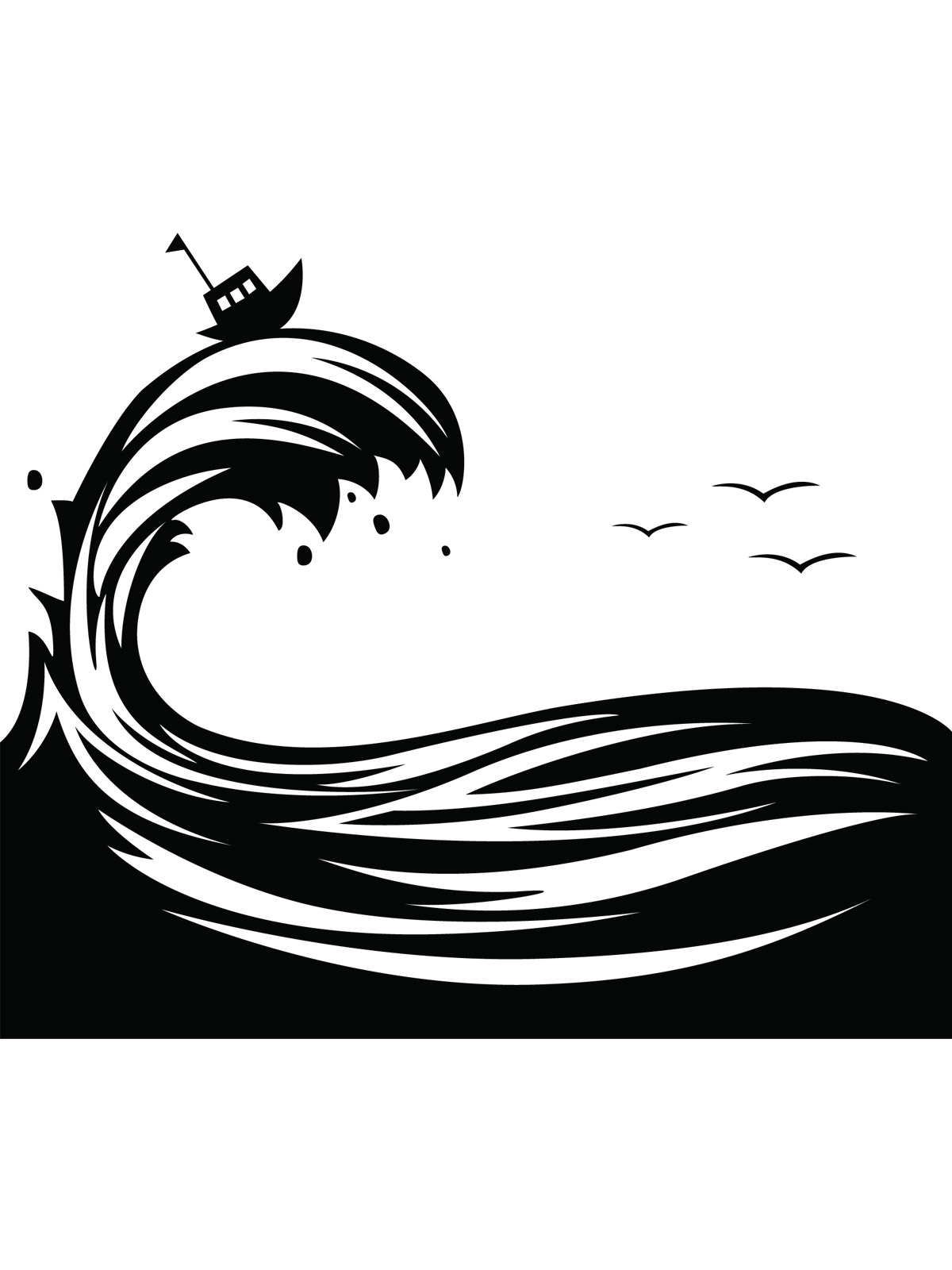 Free Printable Ocean Waves Stencils And Templates