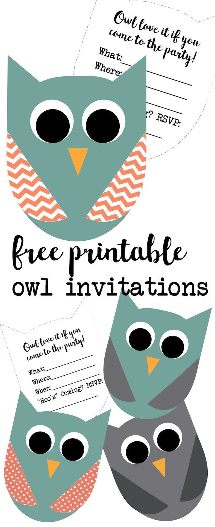 Free Printable Owl Invitations Paper Trail Design