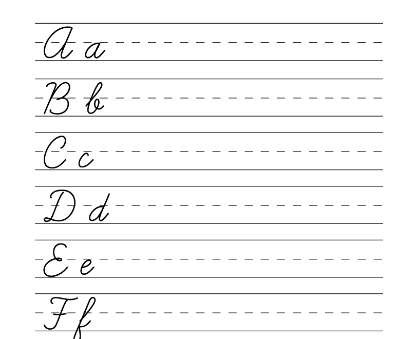 Free Printable Practice Cursive Writing Worksheet