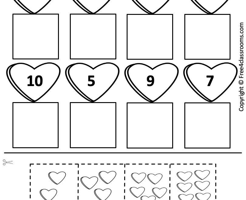 Free Printable Preschool Worksheet Valentine s Day Cut And Paste Free Worksheets Free4Classrooms