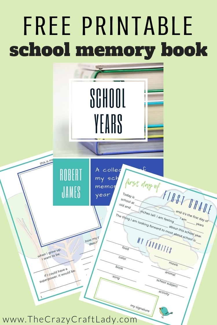 First Grade Photo Memories Printable