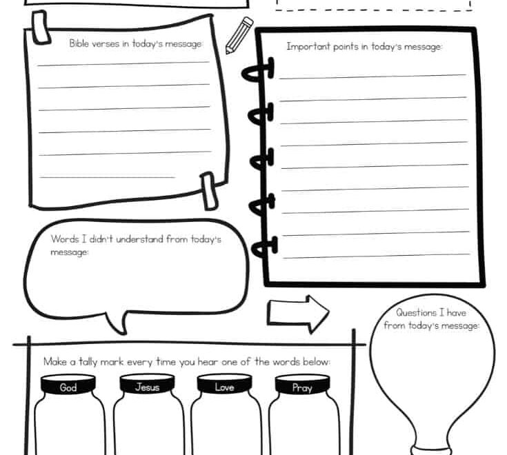 Free Printable Sermon Notes For Kids