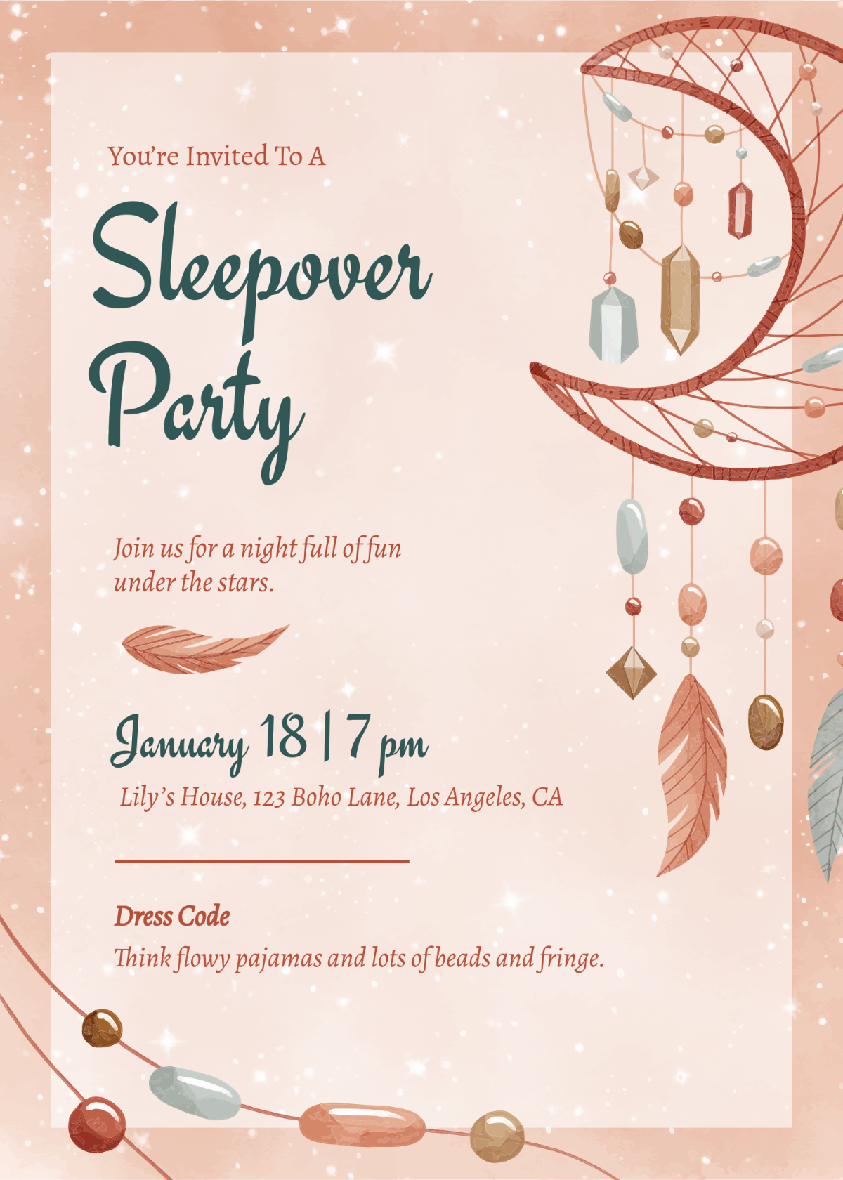 Sleepover Invitation Design For Free Printable