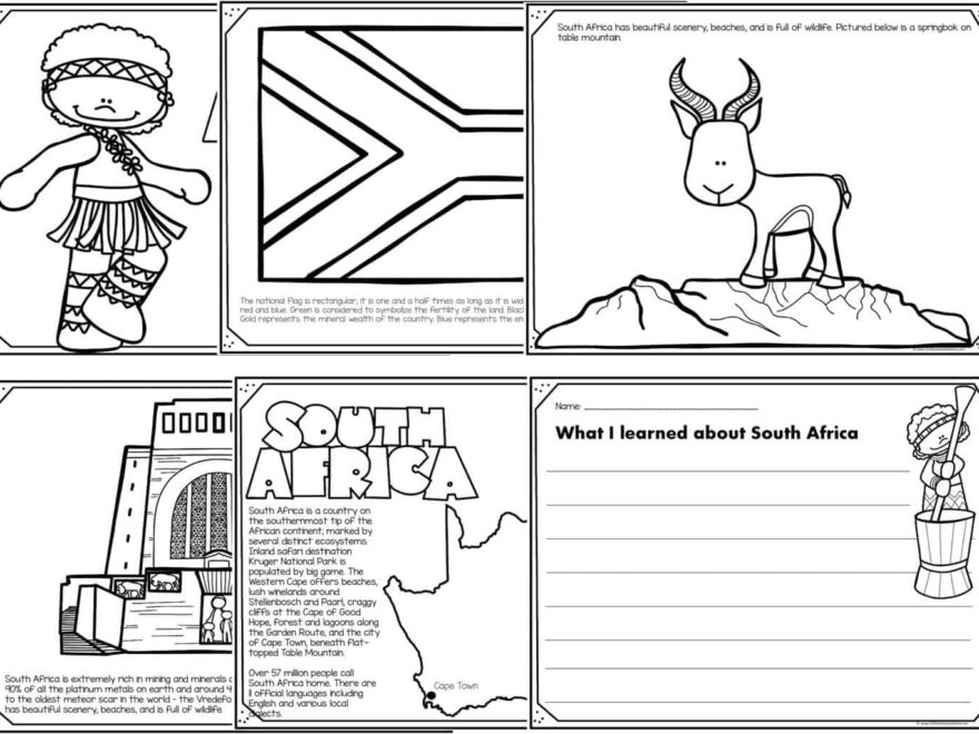 FREE Printable South Africa Coloring Pages For Kids