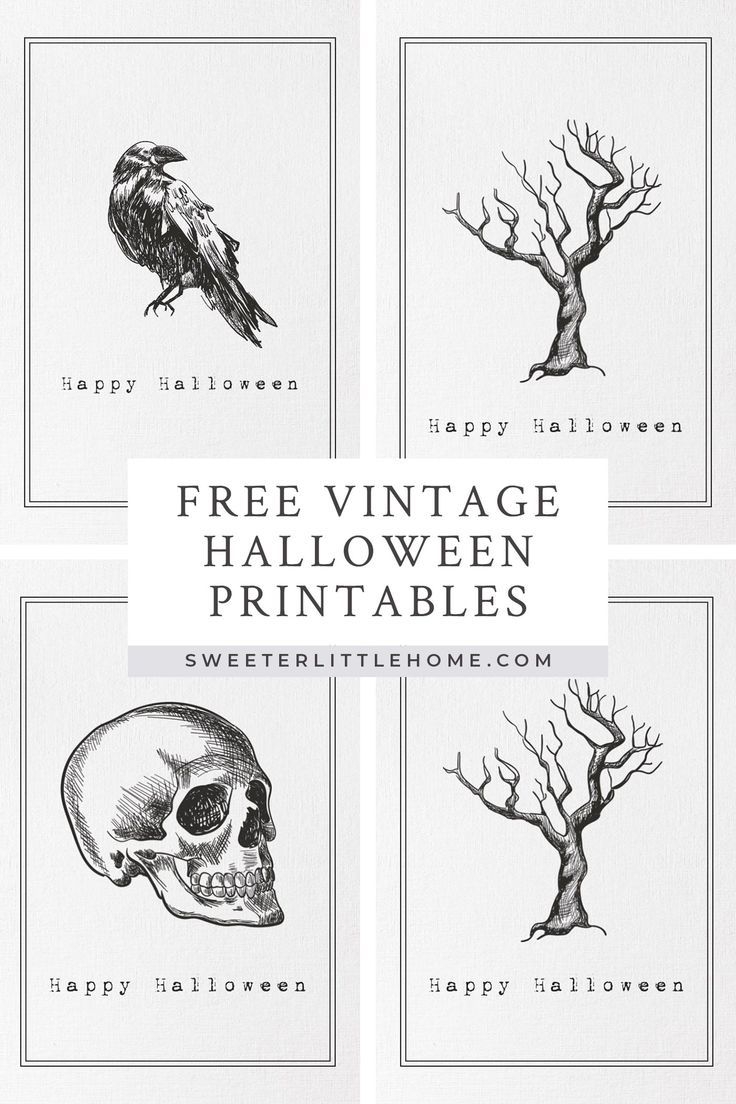 Free Printable Vintage Halloween Wall Art