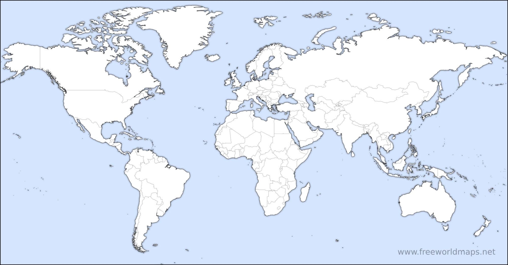 Printable World Map With Countries