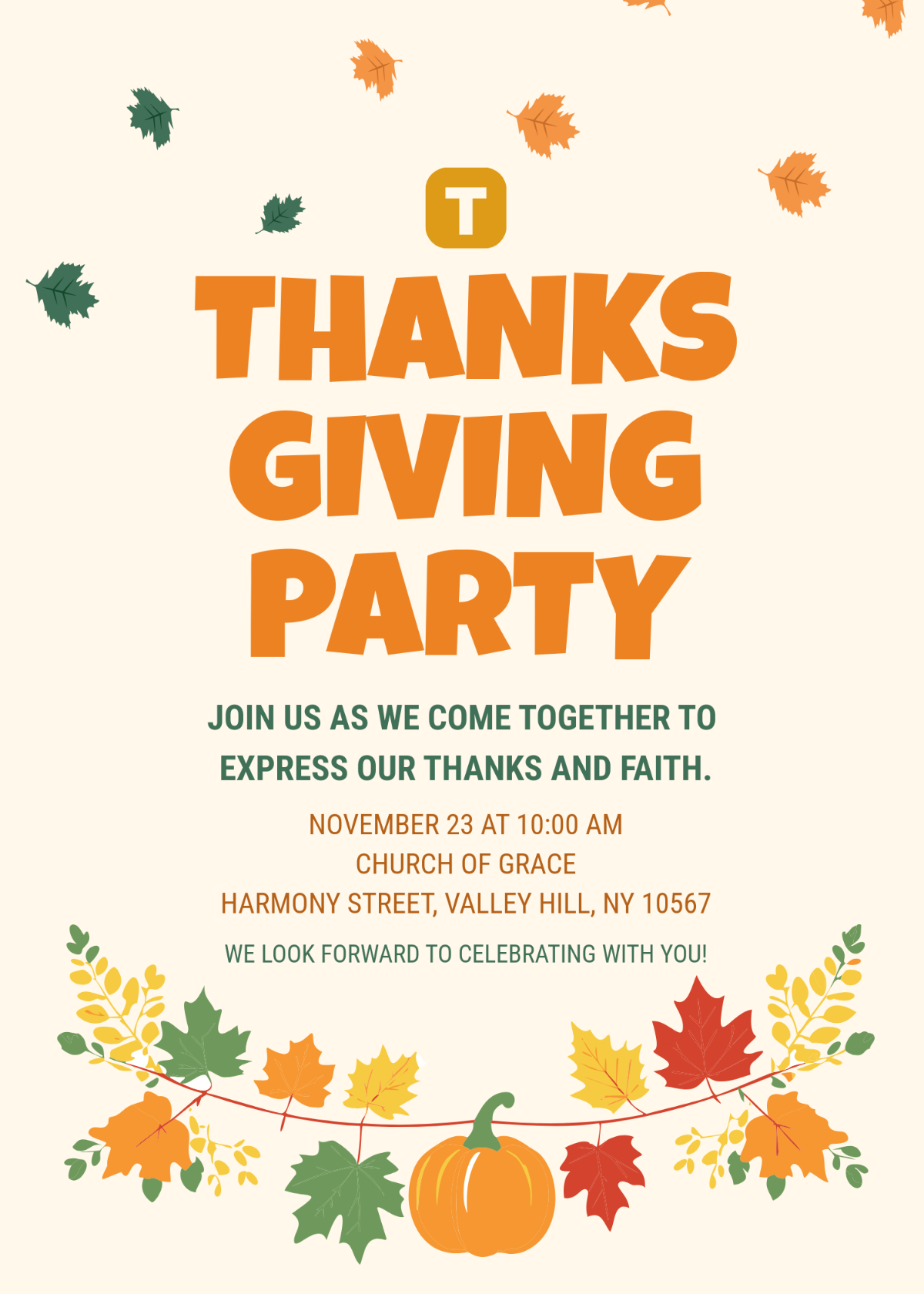 Free Thanksgiving Invitation Templates Editable And Printable