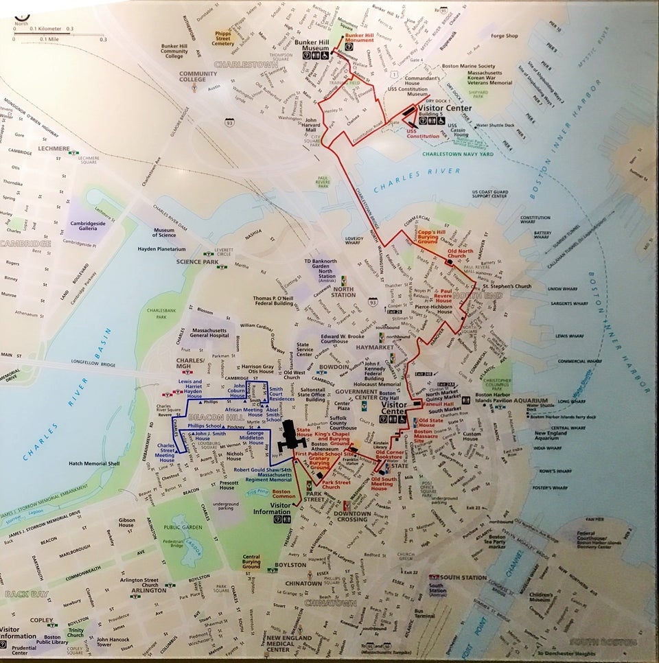 Printable Map Of Boston Freedom Trail