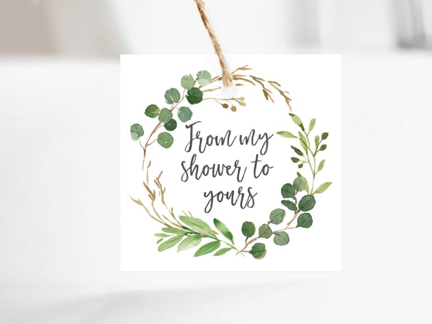 From My Shower To Yours Favor Tag Printable Baby Shower Favor Tags Eucalyptus Greenery Baby Shower Tag Gender Neutral Baby Shower Etsy