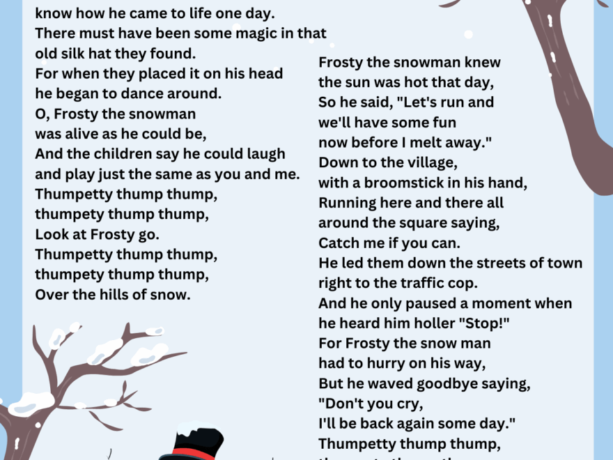 Frosty The Snowman Lyrics