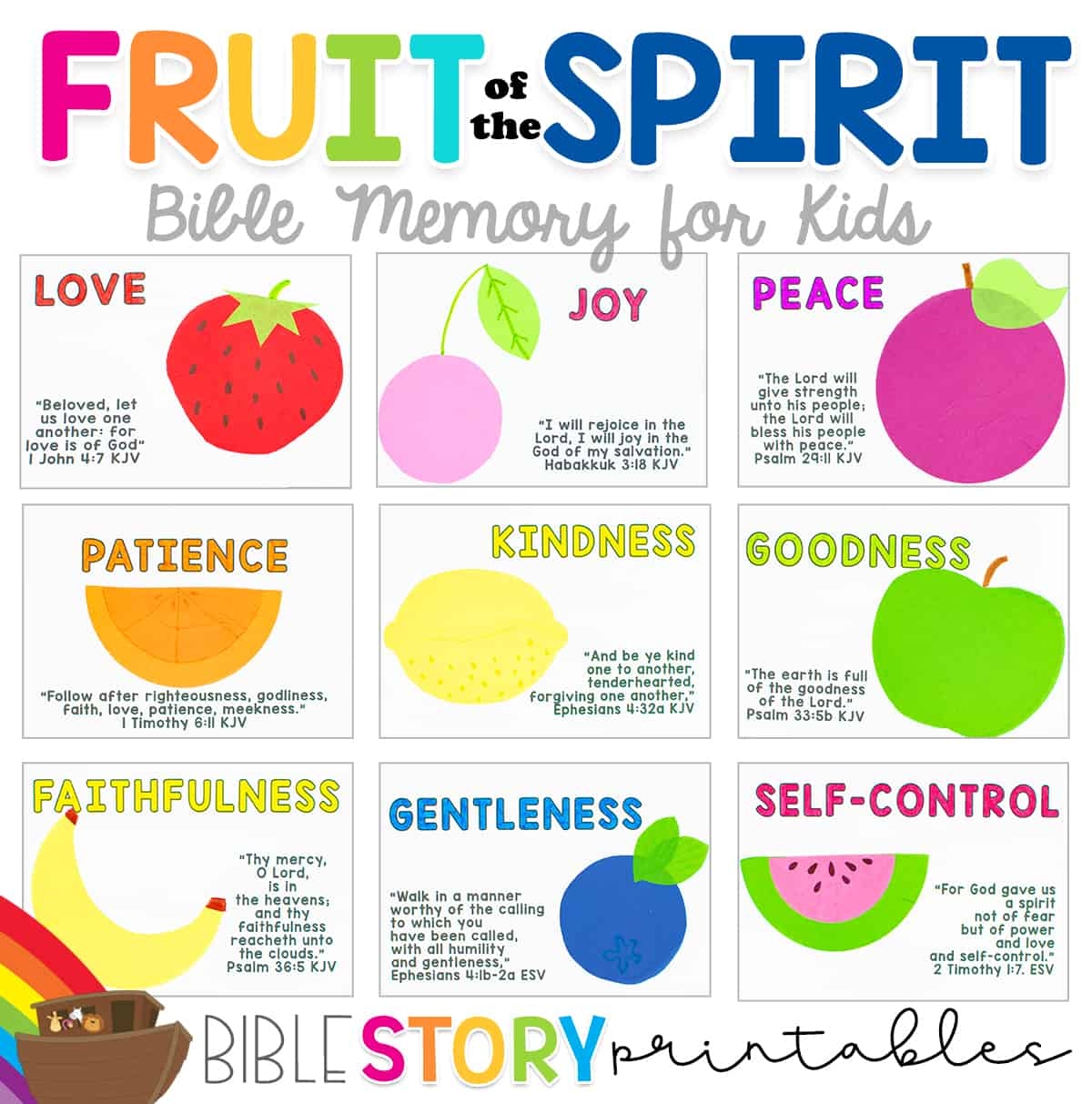 Fruit Of The Spirit Archives Bible Story Printables