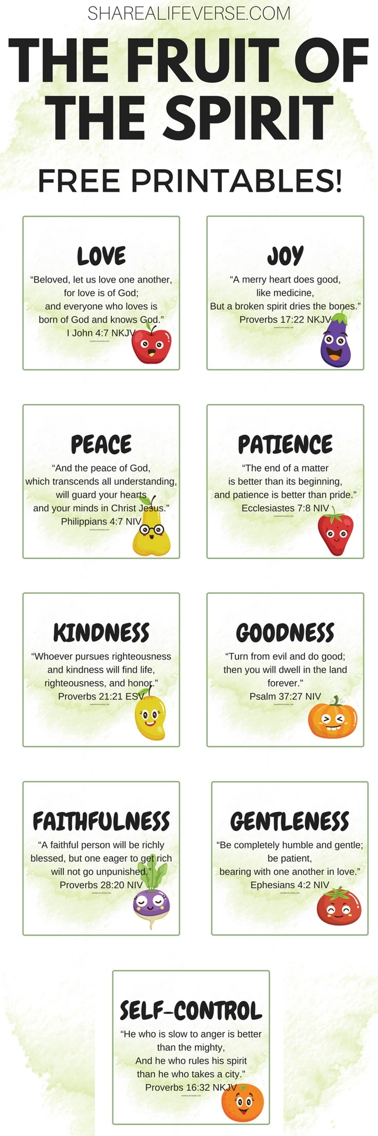 Fruit Of The Spirit Free Printable For Kids And Adults Cute Freebies For You