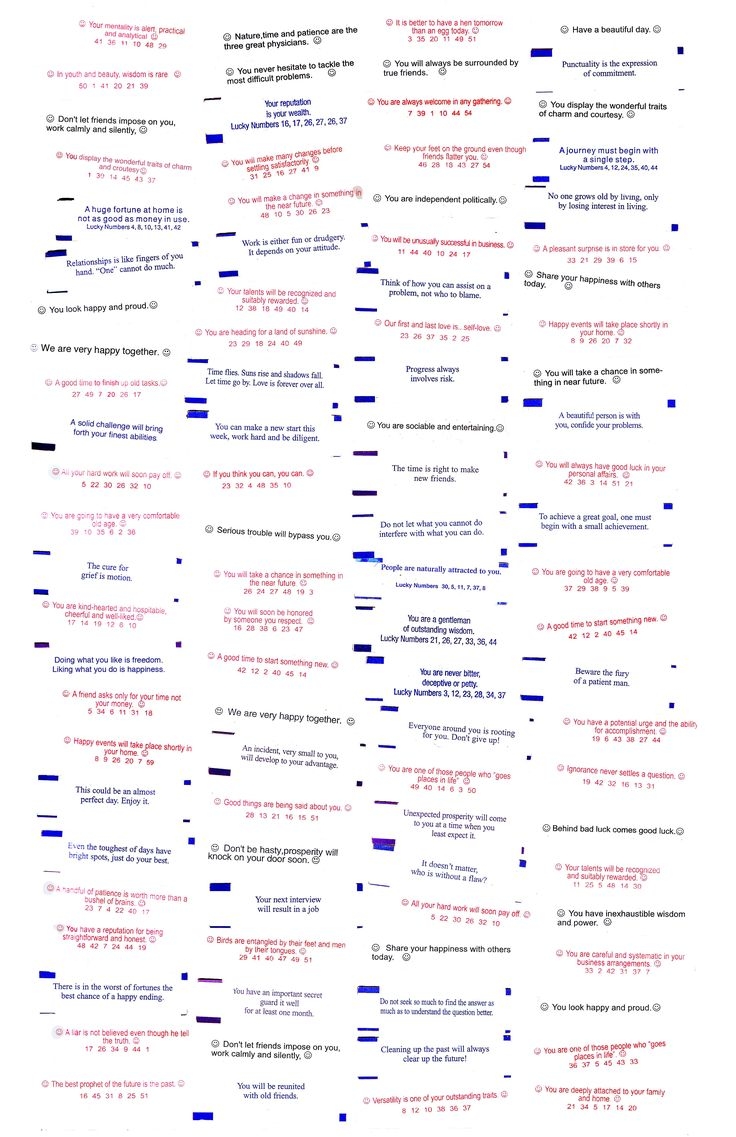 Funny Fortune Cookie Sayings Printable
