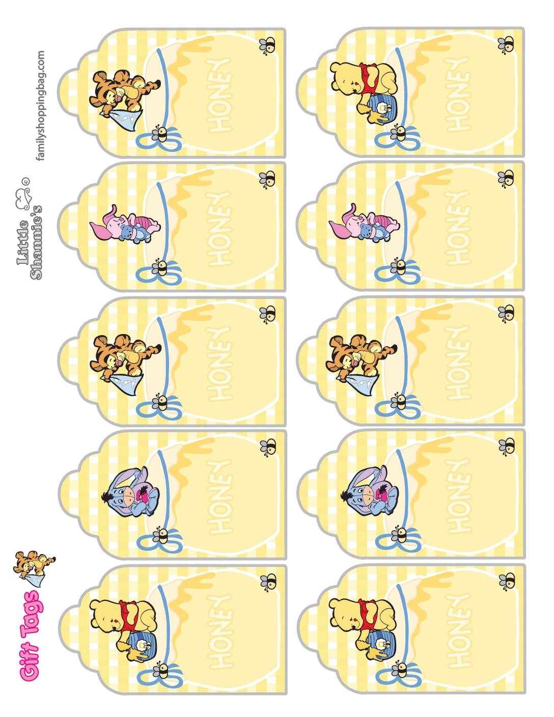 Gift Tags Pooh Baby Shower