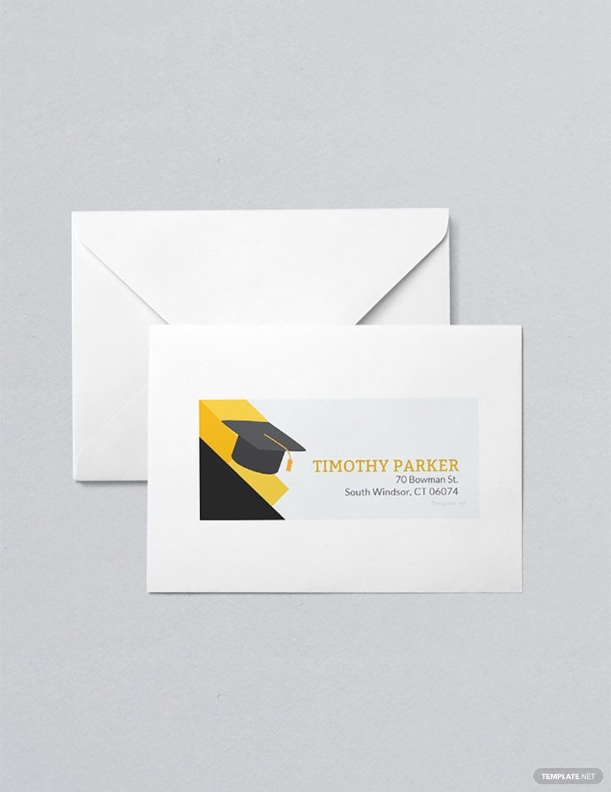 Graduation Address Label Template In Word Publisher Pages Photoshop Illustrator Download Template