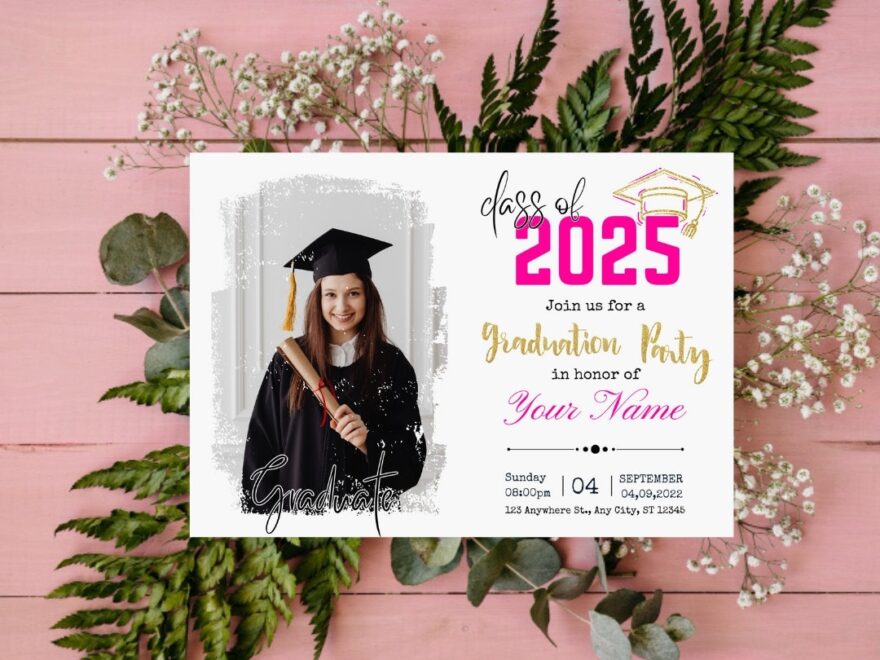 Graduation Class Of 2025 Party Invitation Template Etsy