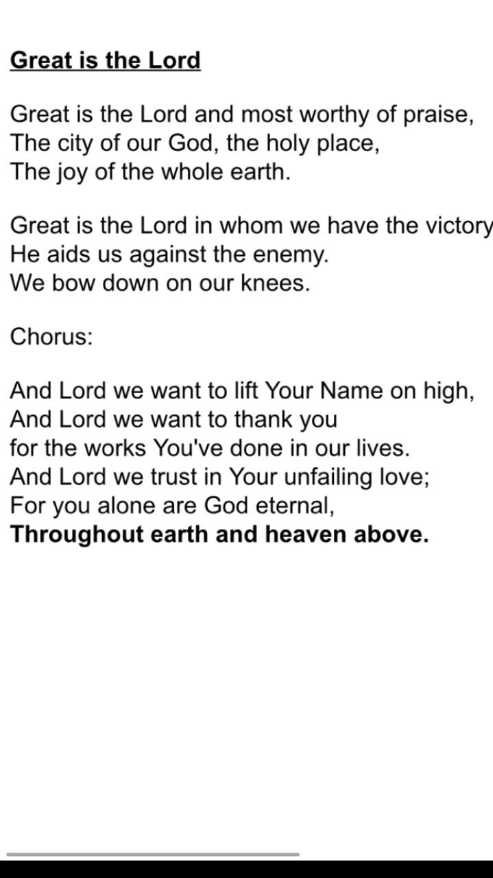 Great Is The Lord
