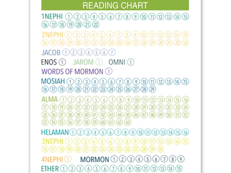 Green Book Of Mormon Reading Chart Digital Download In LDS Resources Handouts On LDSBookstore