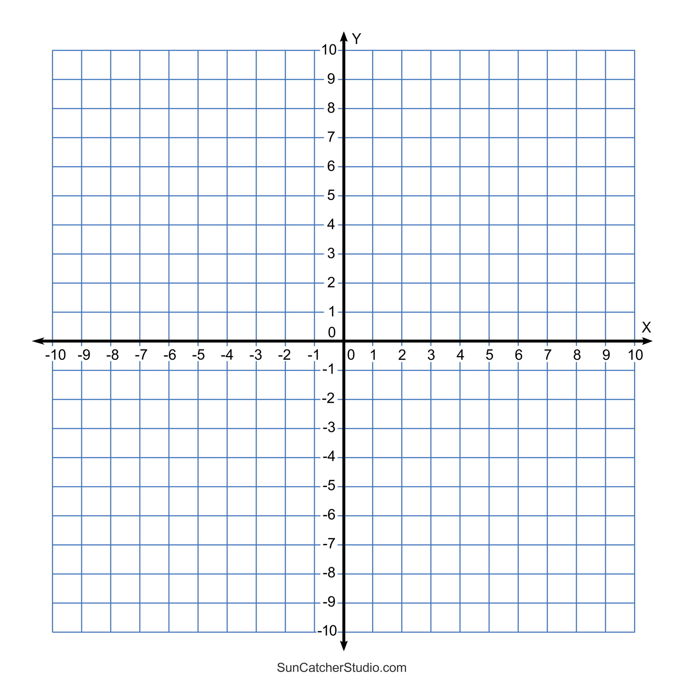 Grid Paper Printable 4 Quadrant Coordinate Graph Paper Templates Free Printables Monograms Design Tools Patterns DIY Projects