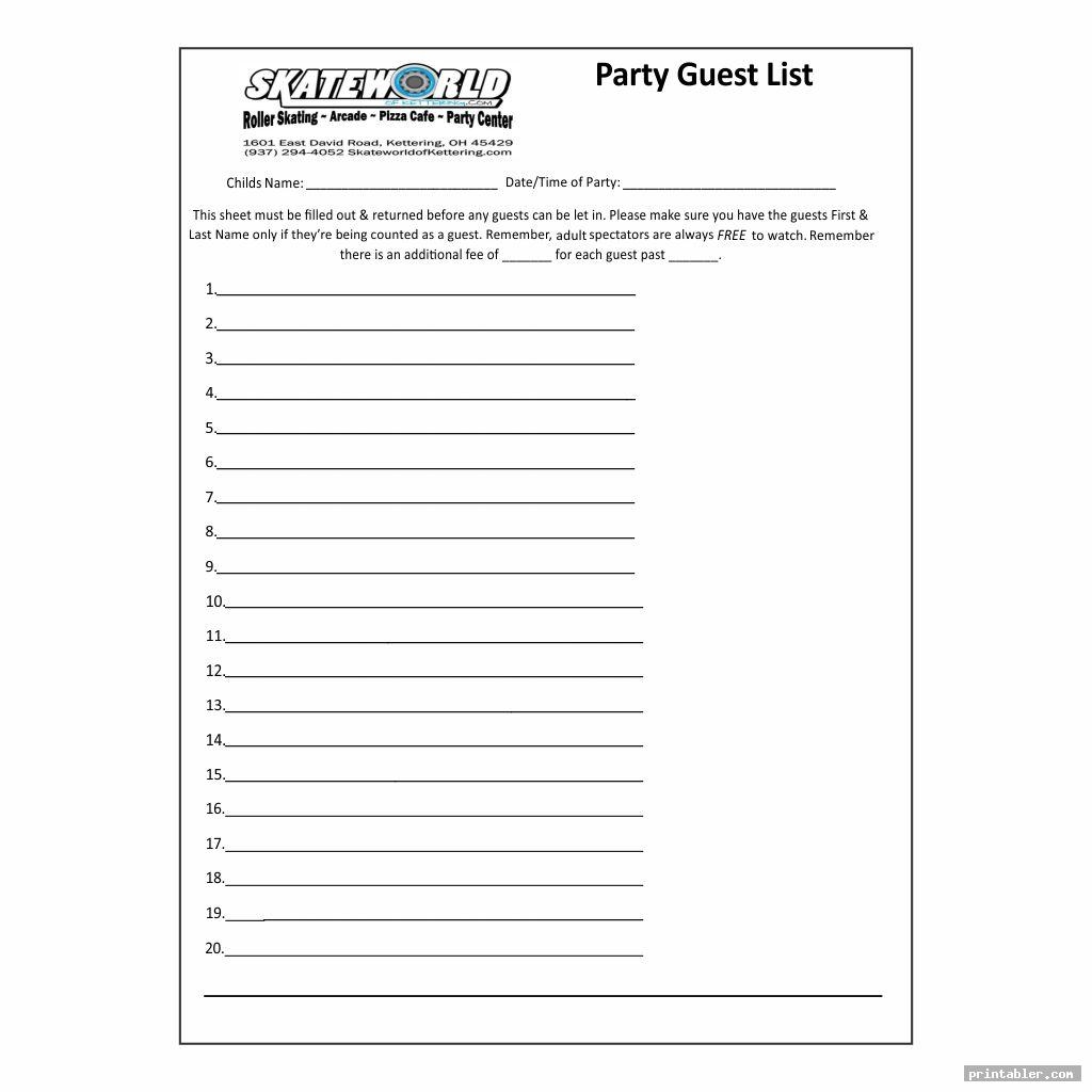 Free Printable Guest Check Template