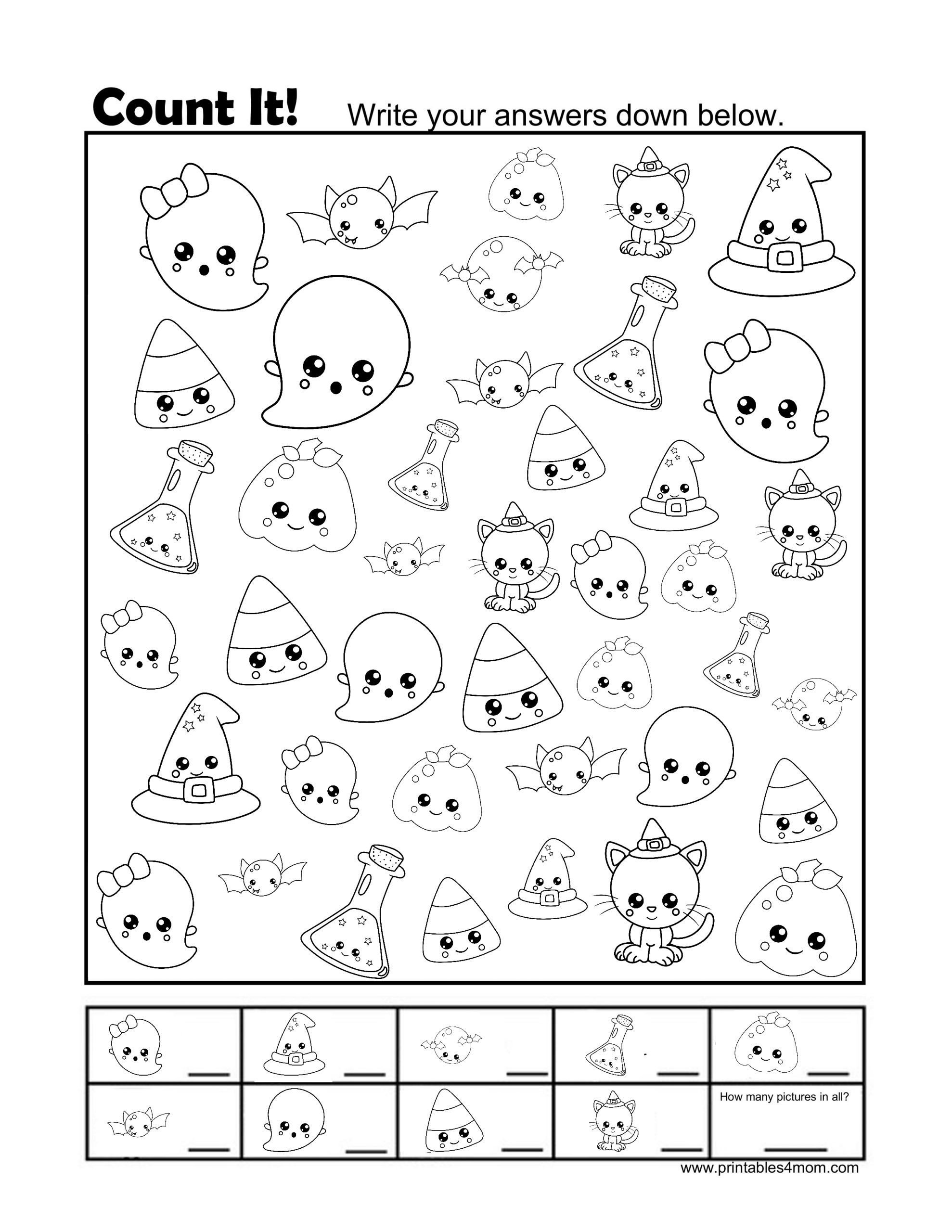 Preschool Printable Activities For Halloween