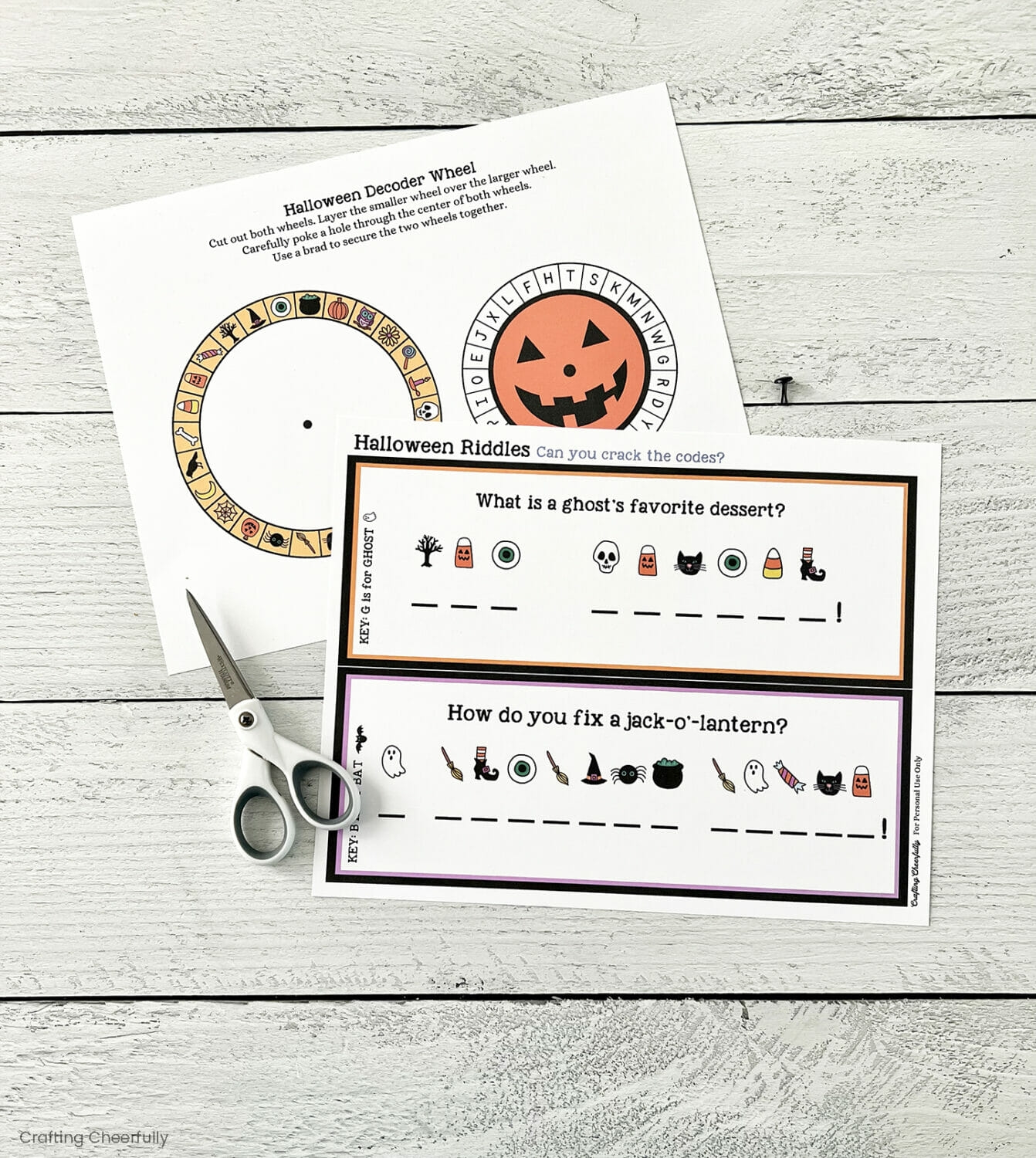 Halloween Decoder Wheel Free Printable Crafting Cheerfully