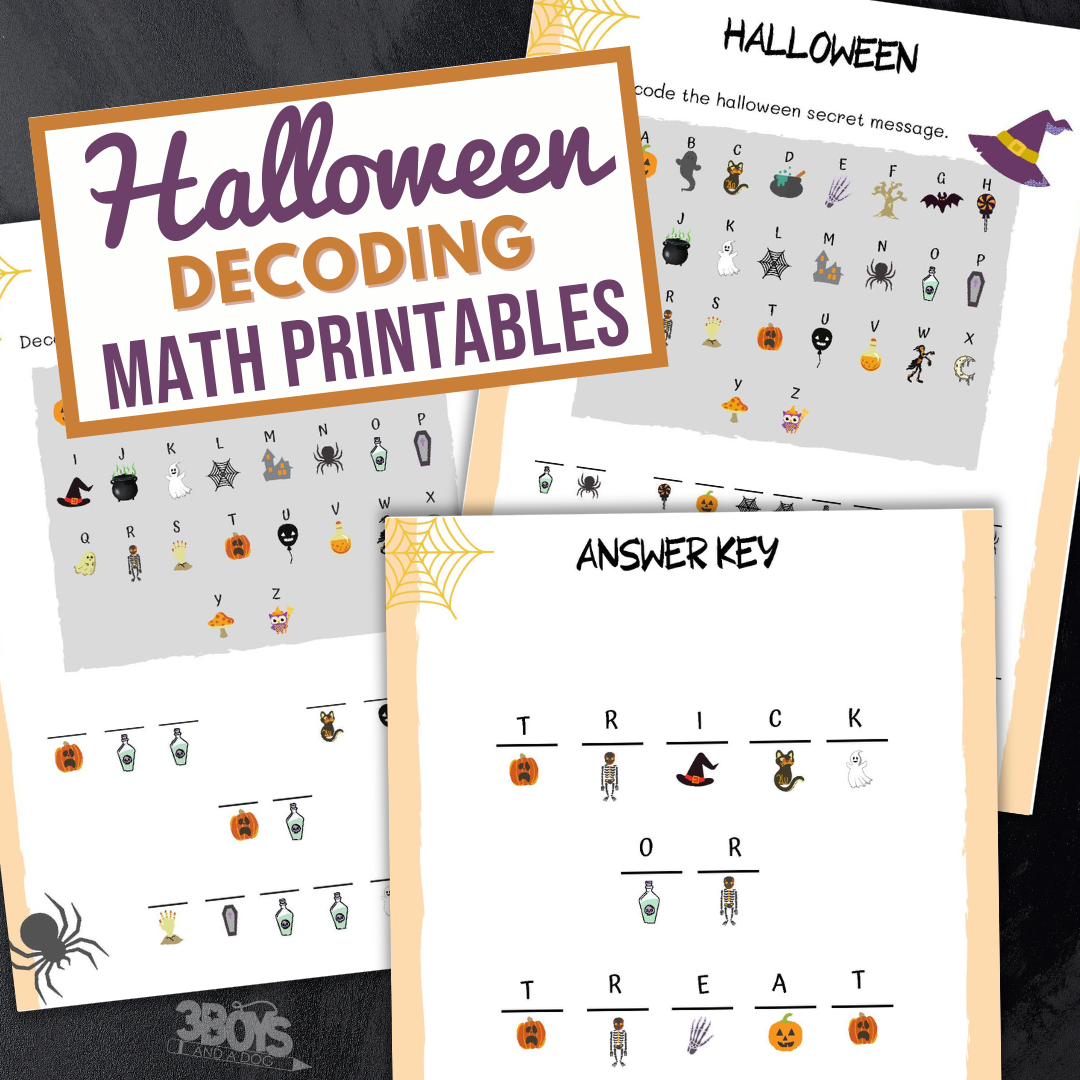 Halloween Fun Decoder Printable Pages