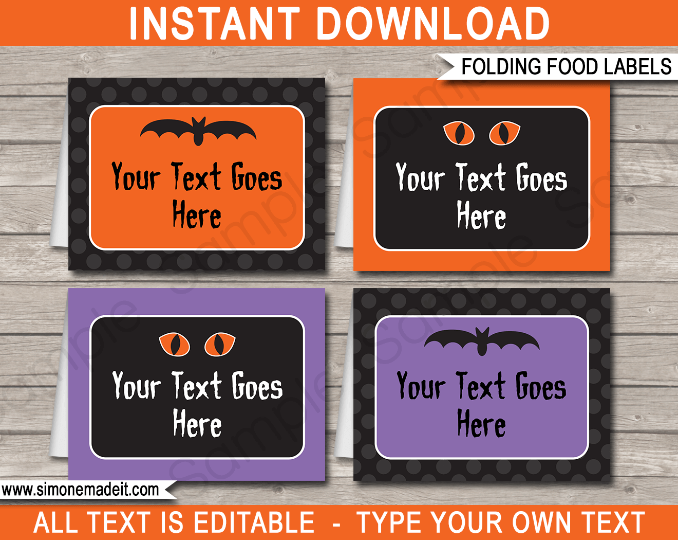 Halloween Food Labels Template Worksheets Library